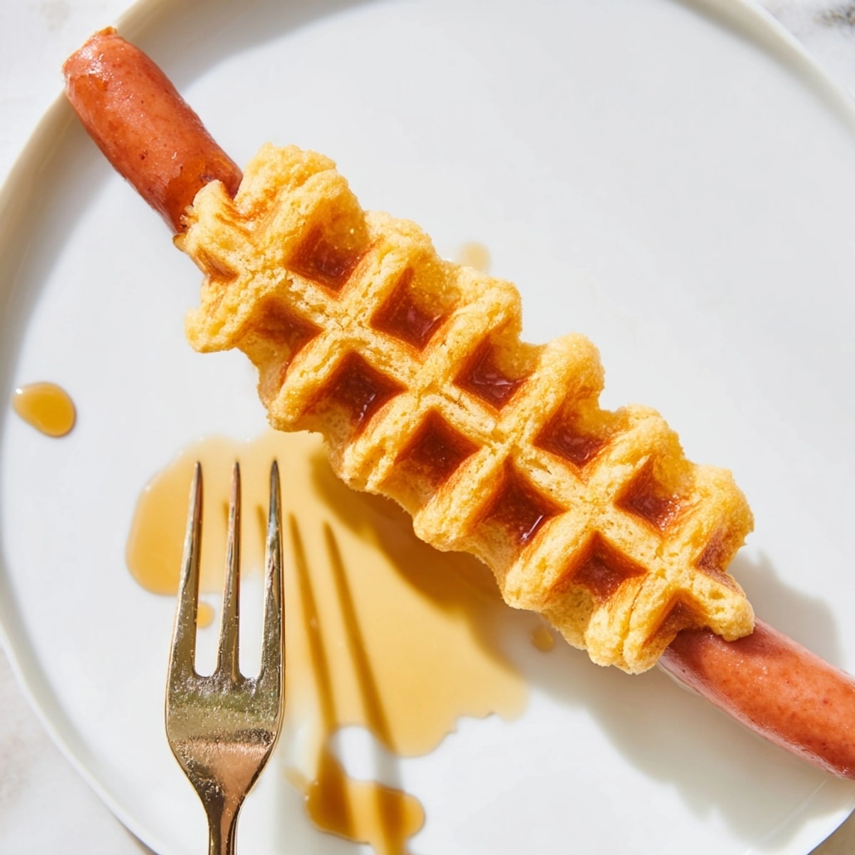 Easy Waffle Breakfast Stick recipe: Golden waffles hug juicy sausage for a fast family brunch.