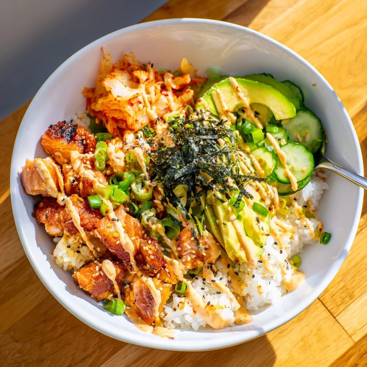 Crispy Salmon Rice Bowl