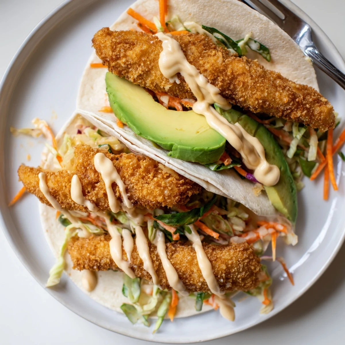 Golden, crispy fried fish tacos with vibrant slaw, a fresh and delicious Mexican-American favorite.