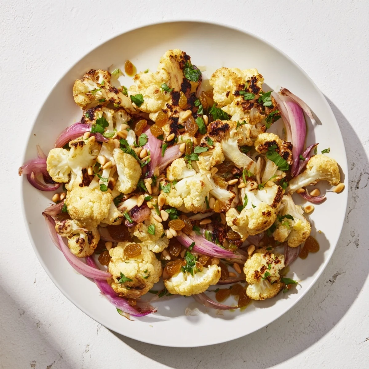 Warm Roasted Cauliflower Salad