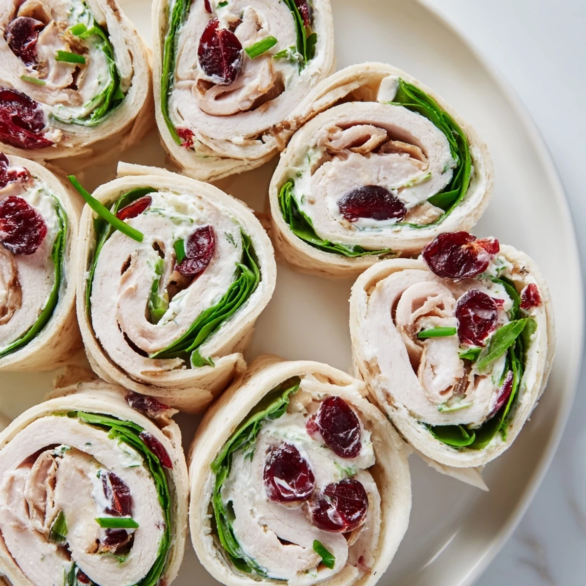 Simplified Turkey Cranberry Pinwheels