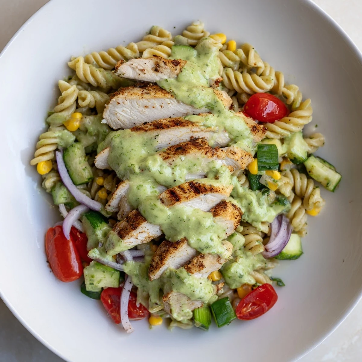 Peruvian Aji Verde Chicken Pasta