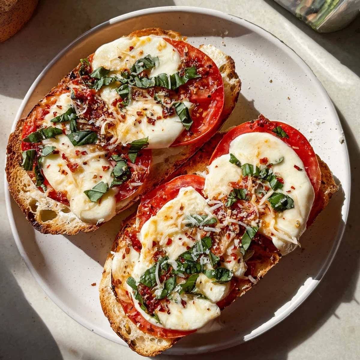 Crispy layers of Air Fryer Pizza Margherita Grilled Cheese showcase the perfect marriage of Italian flavors.