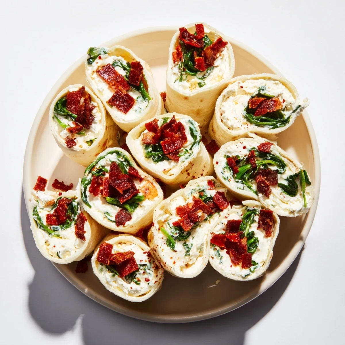 Bright green and red Christmas Scarf Tortilla Roll-Ups, perfect appetizer for festive holiday gatherings.