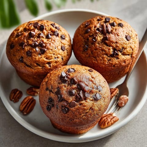 Closeup of cinnamon mocha protein muffins with rich chocolate chips and aromatic cinnamon topping.