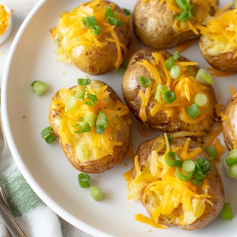 Smashed Green Onion Potato Bombs