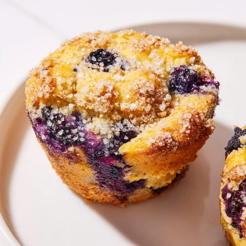 Budget Christmas Blueberry Muffins