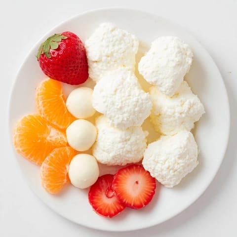This Cloud & Rainbow Grazing Board showcases a playful array of fresh, colorful fruits and cheeses for a party.