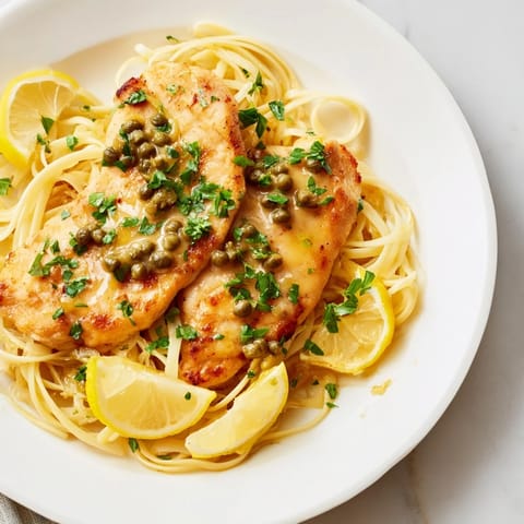 Quick Chicken Piccata Pasta