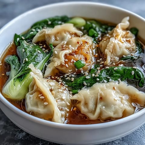Asian Dumplings Bok Choy Ginger