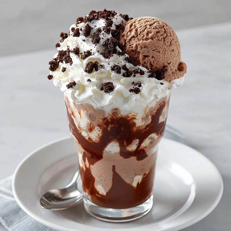 Delicious Root Beer Cocoa Float dessert drink: a perfect blend of flavors and textures.