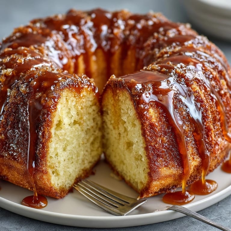 Warm spices and rum perfume this Hot Buttered Rum Cake, a perfect holiday dessert.