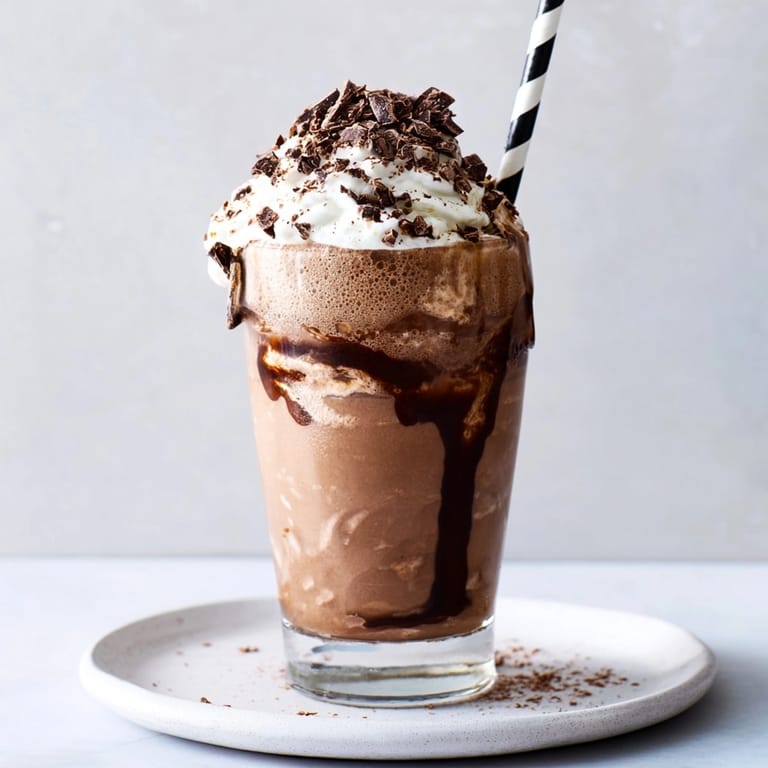 Creamy Mocha Milkshake pictured, a cold, sweet blend of coffee and chocolate flavors.