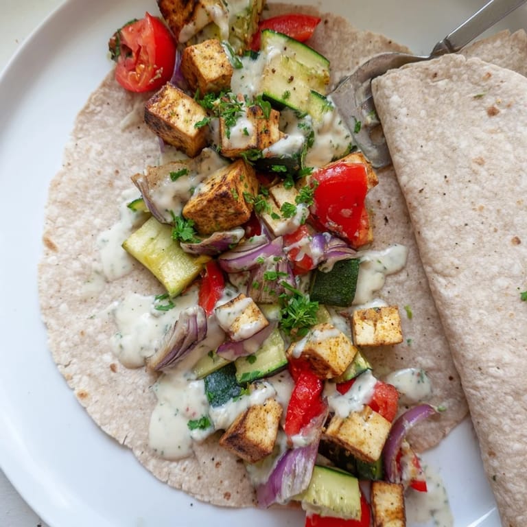 Flavorful Vegan Viral Recipe Re-make served in whole wheat pita, garnished with parsley.