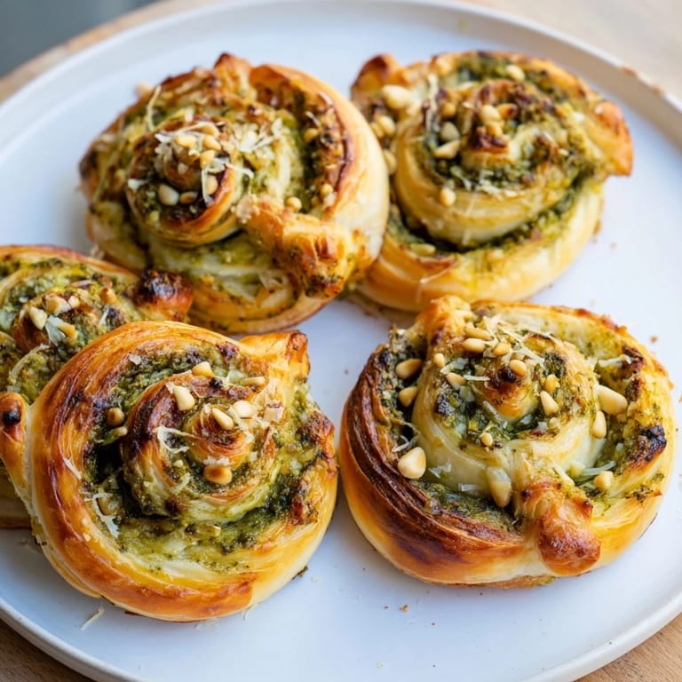 These gorgeous Star-Shaped Pesto Pinwheels smell amazing, showcasing the pesto filling during baking.