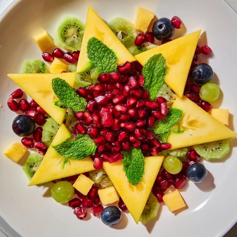 Imagine a stunning Pomegranate and Mint Star Fruit Platter, with starfruit acting as a beautiful, refreshing centerpiece.