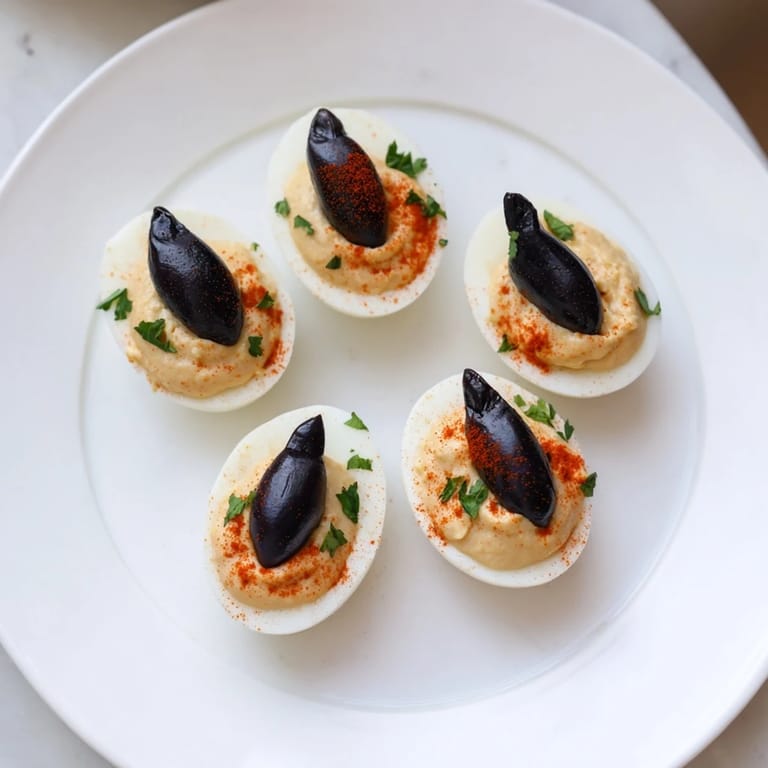 Picture this: a beautifully presented bowl of Winter Dip adorned with smiling olive penguins.