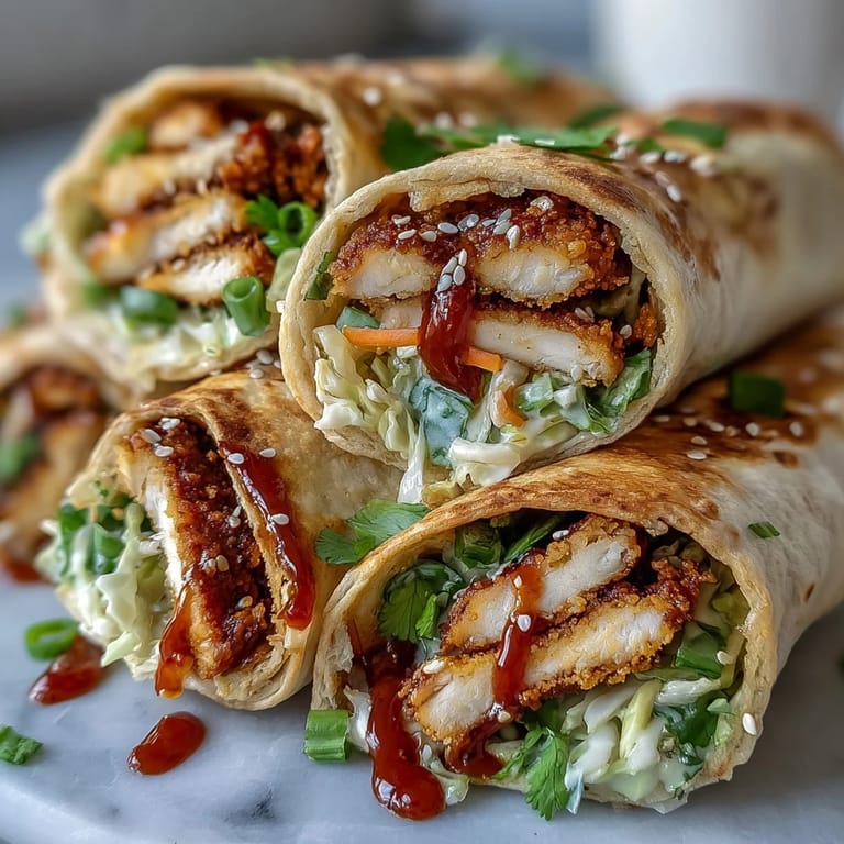 A close-up of the finished snack wraps showcasing fresh ingredients and rich, savory textures.