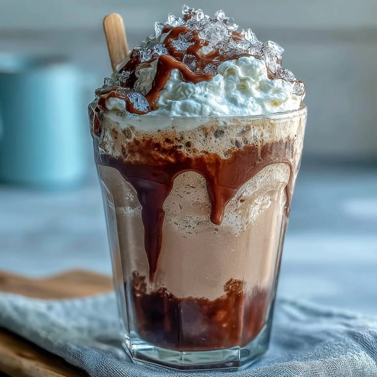 Vanilla bean frappuccino fudge pops with swirled fudge and creamy coffee base, a delightful frozen dessert.